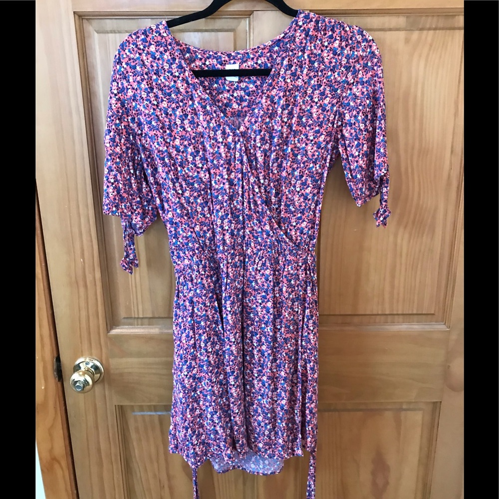 Gap 3/4 Sleeve Wrap Dress w/Tie Belt